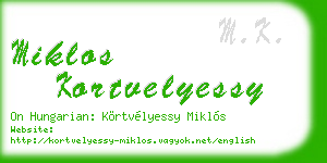 miklos kortvelyessy business card