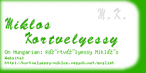 miklos kortvelyessy business card